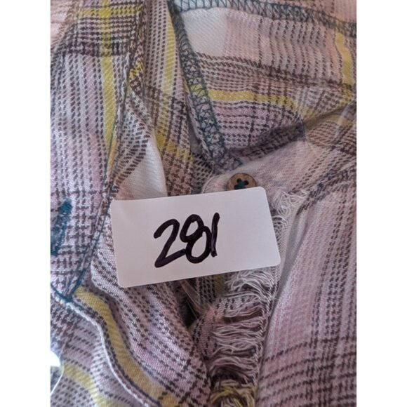 Intimately‎ Free People Fallin For Flannel Plaid Lounge Grunge Boho Shirt XS - Picture 10 of 10